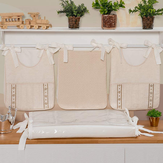 Porta-Fraldas Linho Dunas - 3 Peças