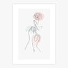 Quadro Minimalista  Mãos Com Rosa