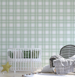 Papel de Parede Xadrez Classic Verde