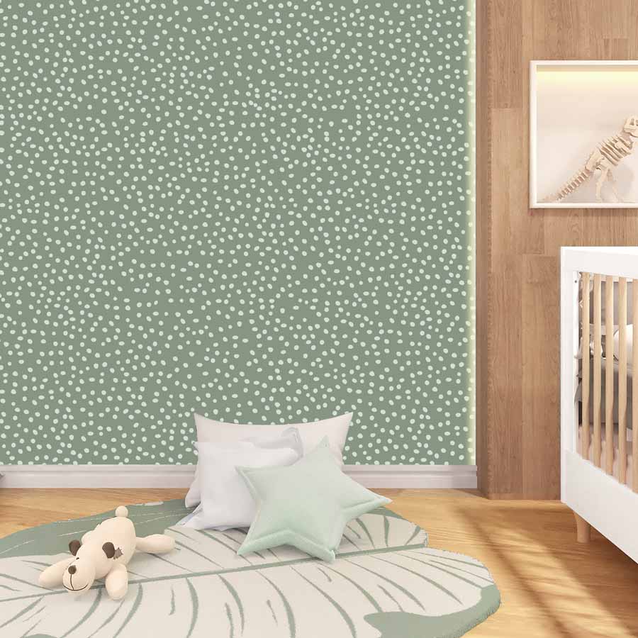 Papel de Parede Poá Irregular Verde