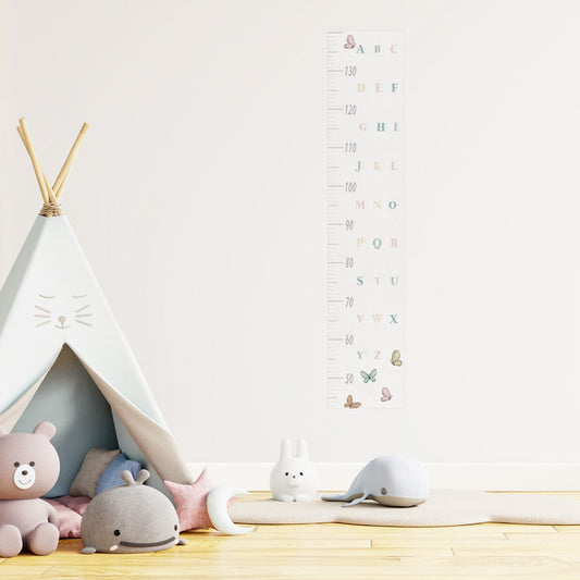 Régua de Crescimento Alfabeto Flores do Campo Verde