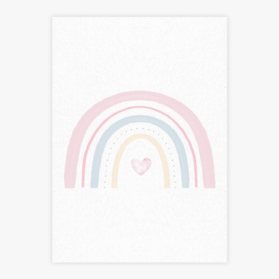 Quadro Infantil Arco Íris Aquarela