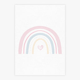 Quadro Infantil Arco Íris Aquarela