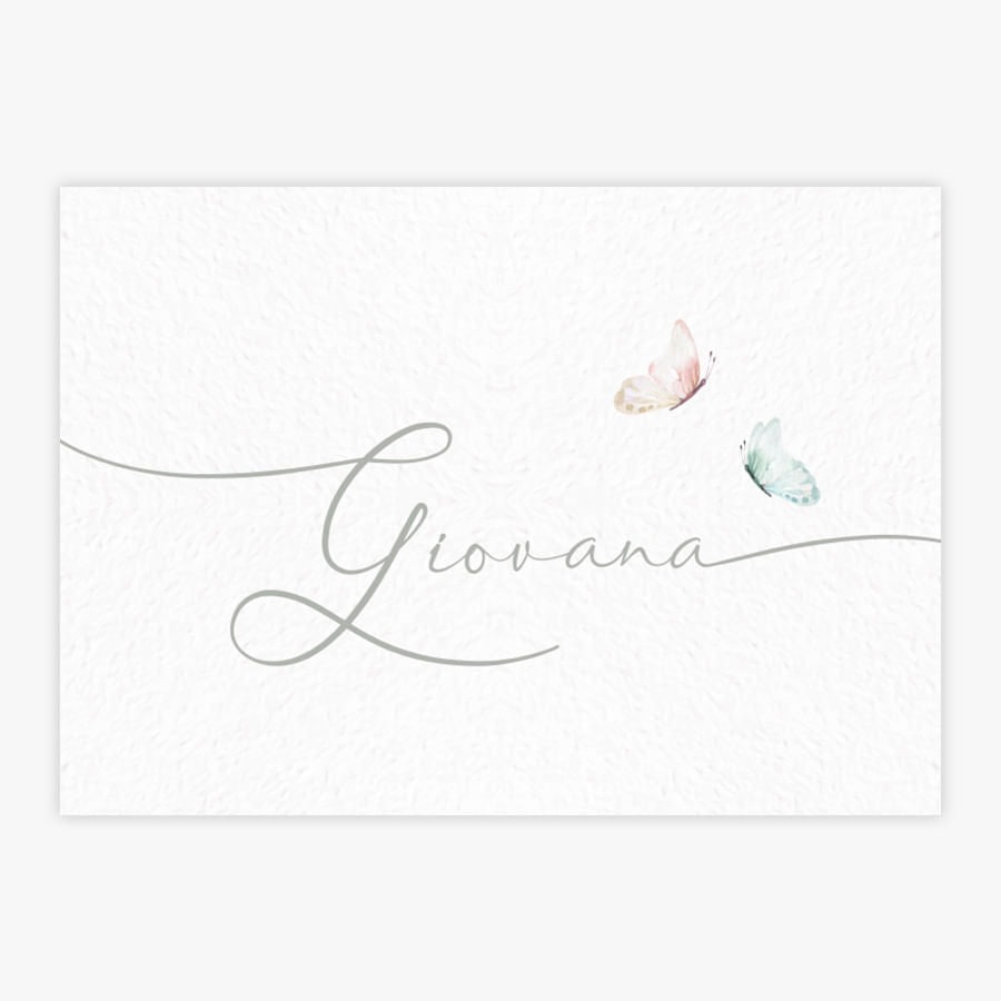 Quadro Infantil Nome com Borboleta