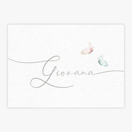 Quadro Infantil Nome com Borboleta