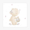Quadro Infantil Jardim Ursa Rosa - Quadrado