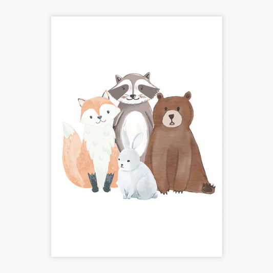 Quadro Infantil Bichos - Vertical