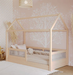 Cama Sofá Haus Nature Casinha Palha 2 em 1 - Carvalho