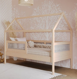 Cama Sofá Haus Nature Casinha Palha 2 em 1 - Carvalho