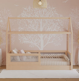 Cama Sofá Haus Nature Casinha Palha 2 em 1 - Carvalho