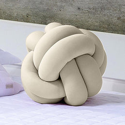 Almofada Nó Tranças Bege