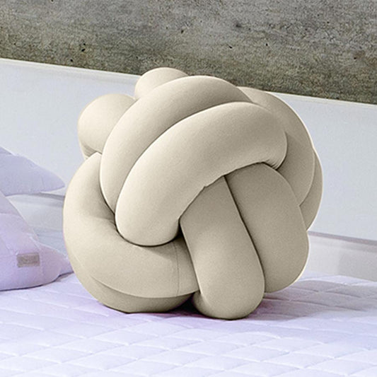 Almofada Nó Tranças Bege