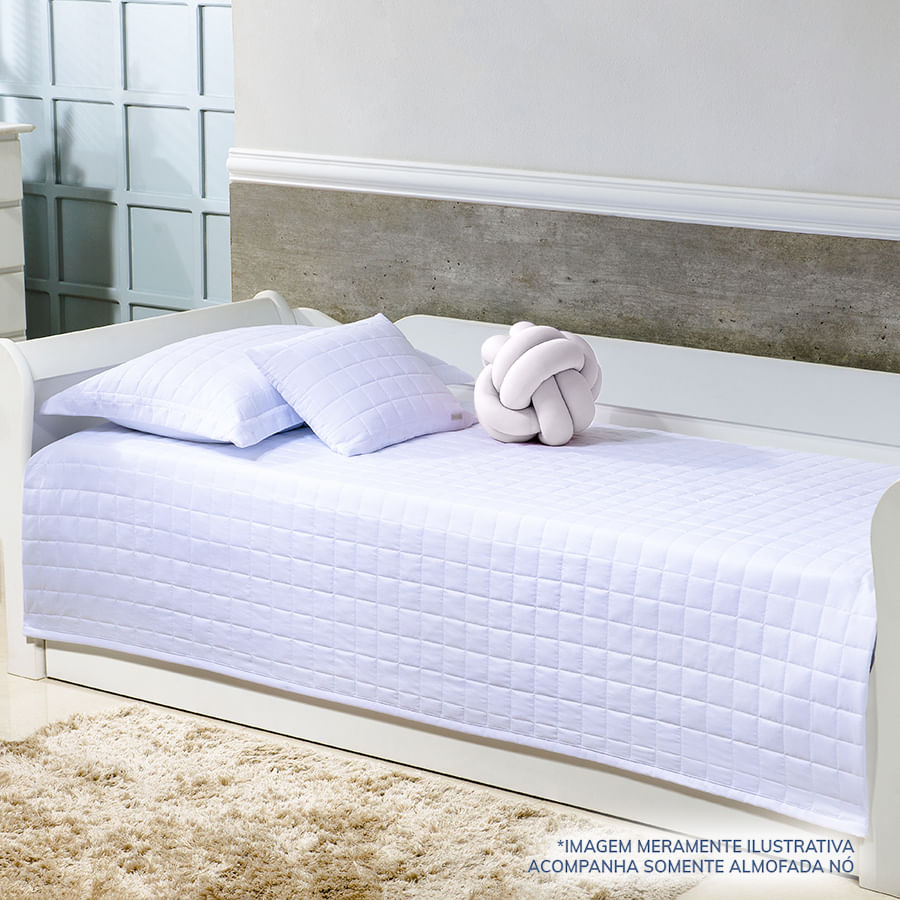 Almofada Nó Tranças Branca