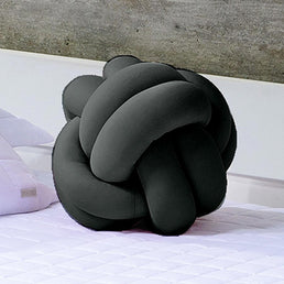 Almofada Nó Tranças Cinza