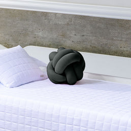 Almofada Nó Tranças Cinza