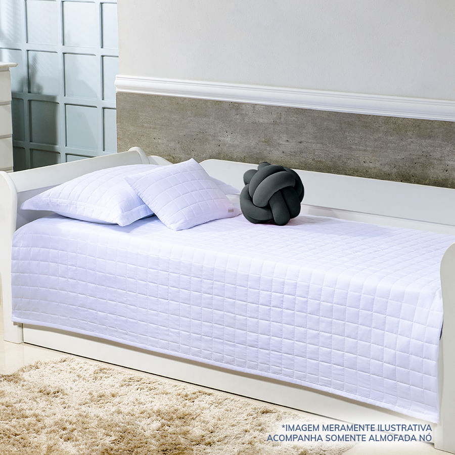 Almofada Nó Tranças Cinza