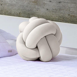 Almofada Nó Tranças Cru