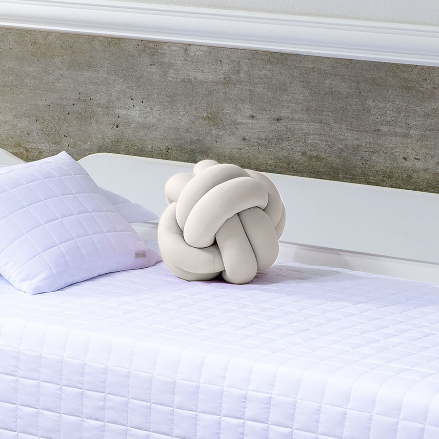 Almofada Nó Tranças Cru