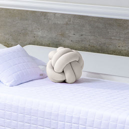 Almofada Nó Tranças Cru