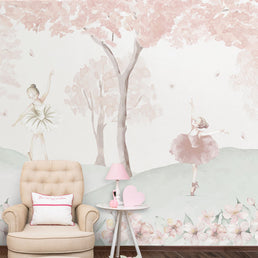 Papel de Parede Bailarinas Rosa - Mural