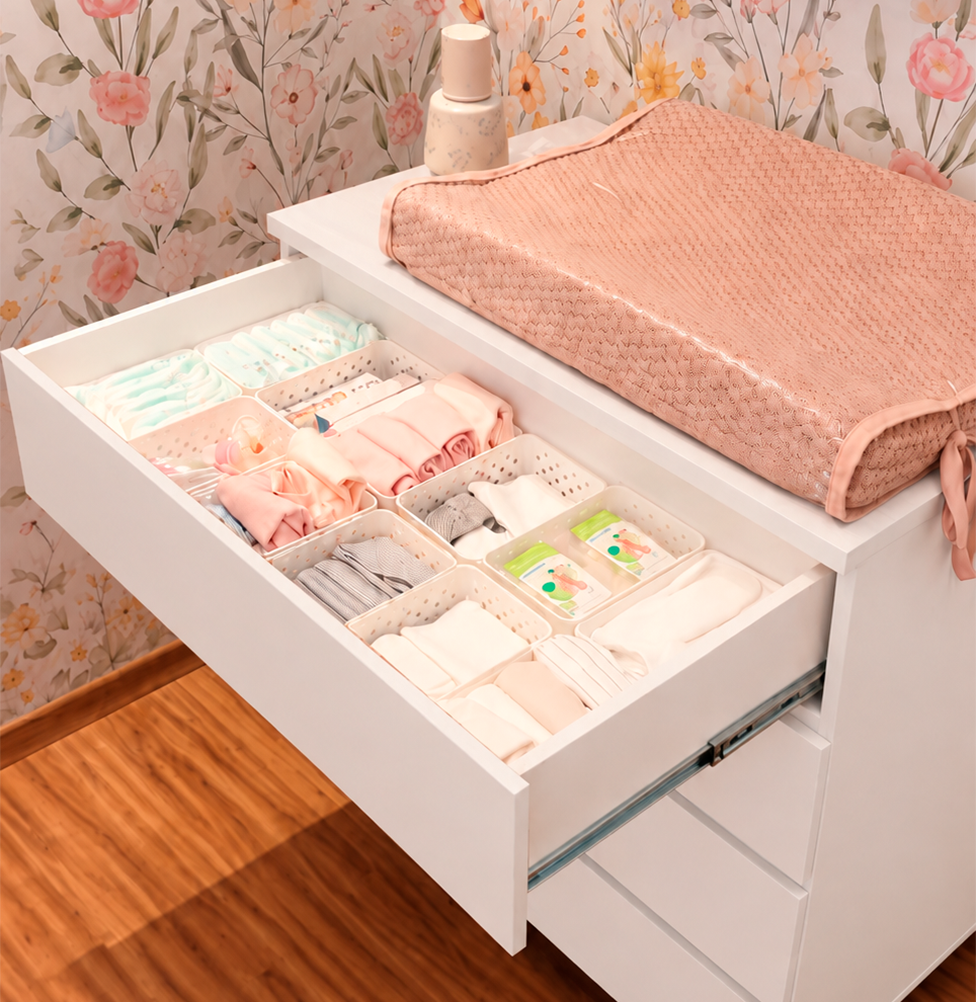 Cômoda de Bebê Haus Nature 4 Gavetas Branca 110cm