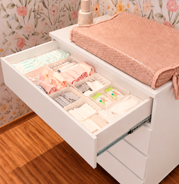 Cômoda de Bebê Haus Nature 4 Gavetas Branca 90CM