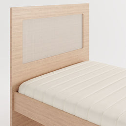Cama Solteiro Haus Nature Com Palha - Carvalho