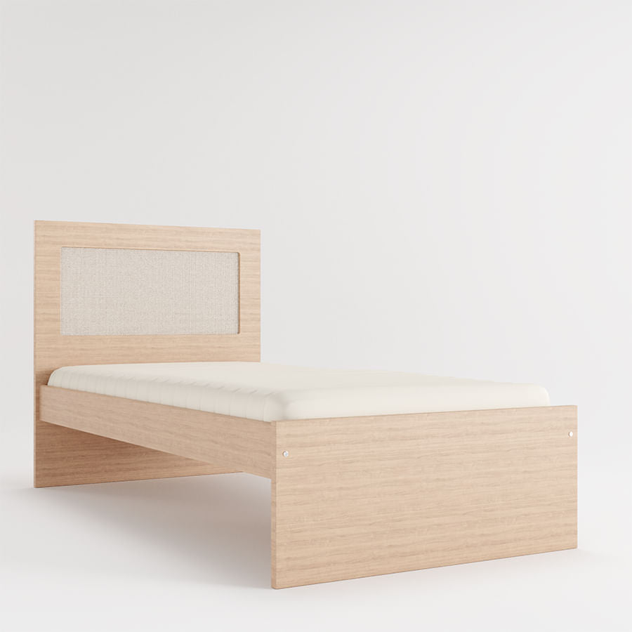 Cama Solteiro Haus Nature Com Palha - Carvalho