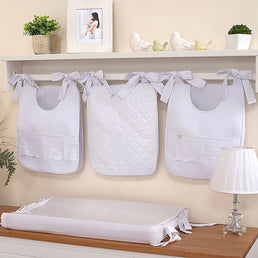 Porta Fraldas Classic Branco - 3 Peças
