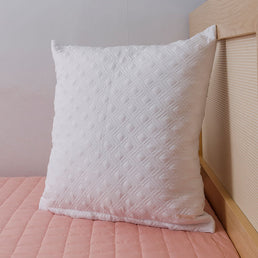 Capa de Almofada Losango Branco 50cm x 50cm