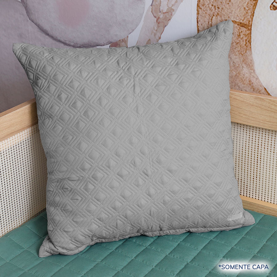 Capa de Almofada Losango Cinza 50cm x 50cm