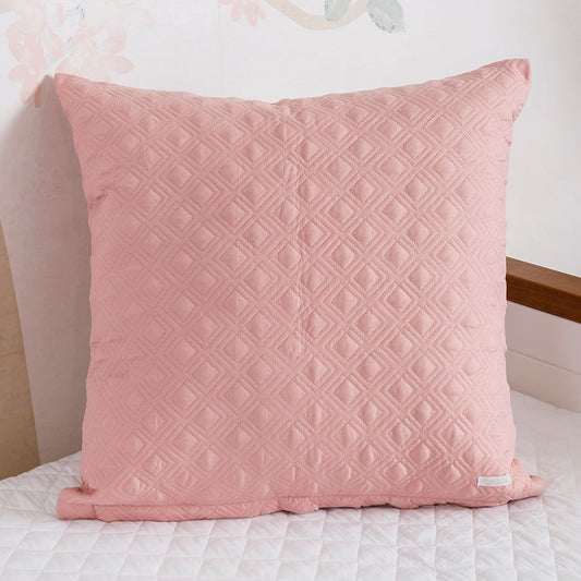 Capa de Almofada Losango Rosa Chá 50cm x 50cm