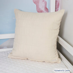 Capa de Almofada Retangulo Bege 50cm x 50cm