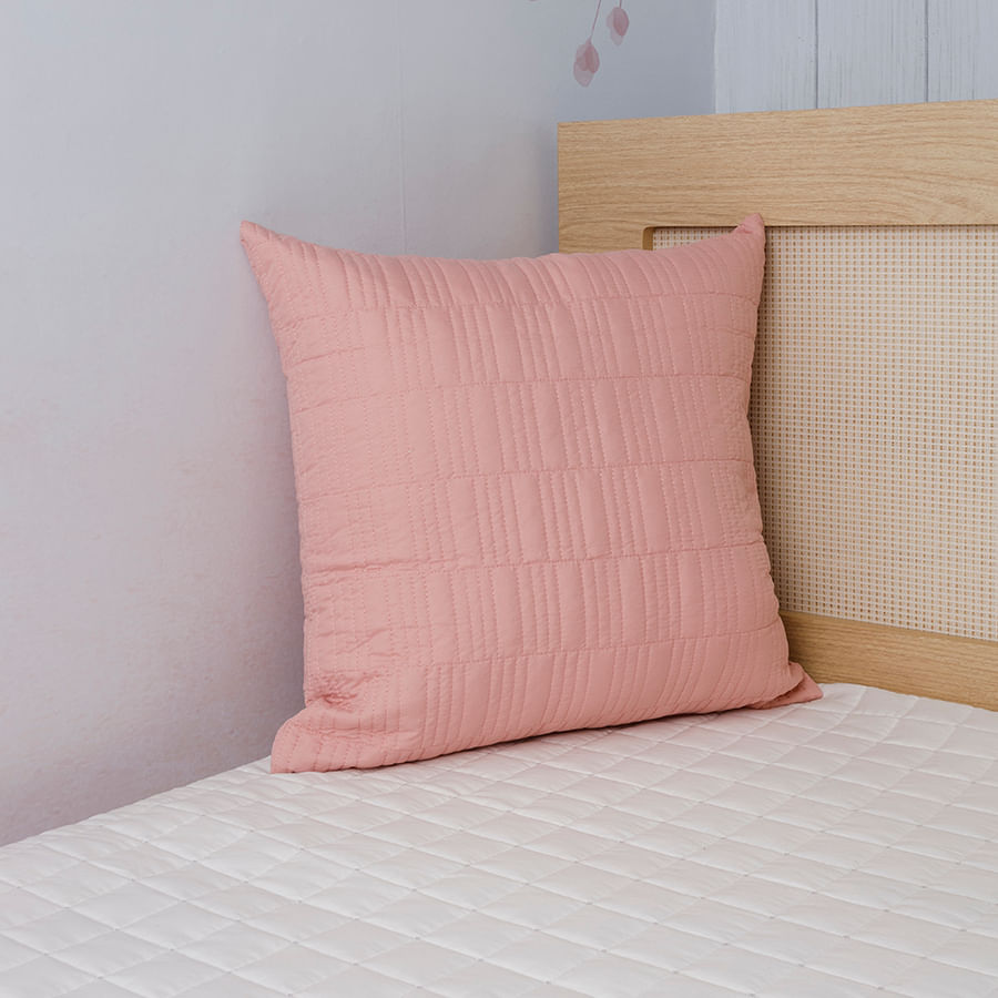 Capa de Almofada Retangulo Rosa Chá 50cm x 50cm