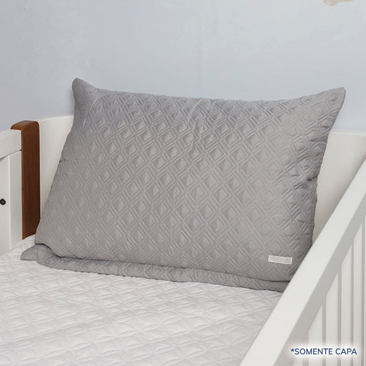 Capa de Almofada Losango Cinza 60cm x 40cm