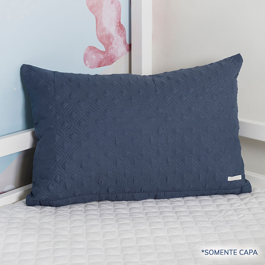 Capa de Almofada Losango Azul Jeans 60cm x 40cm