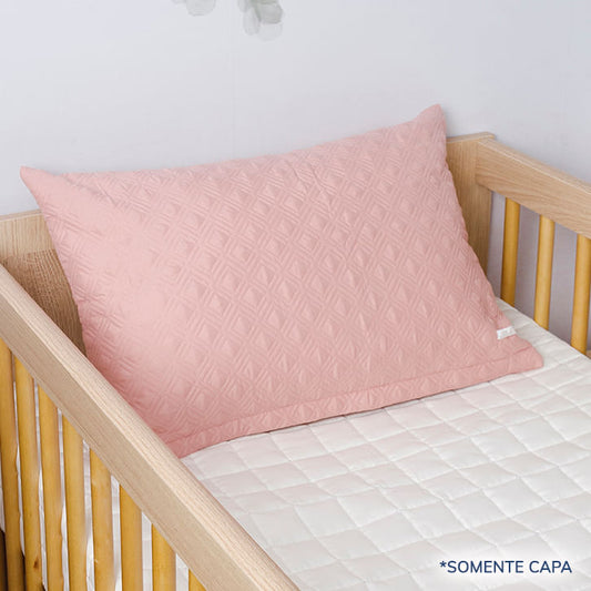 Capa de Almofada Losango Rosa Chá 60cm x 40cm