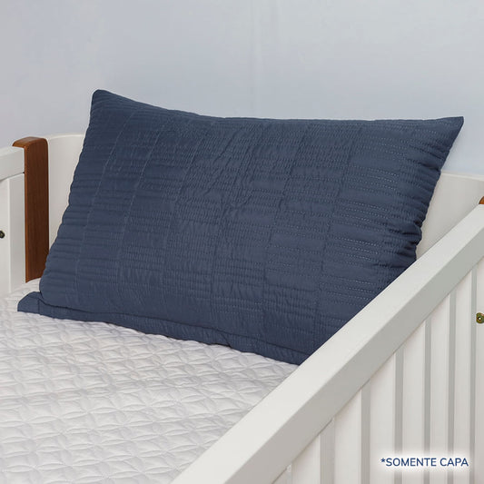 Capa de Almofada Retangulo Azul Jeans 60cm x 40cm