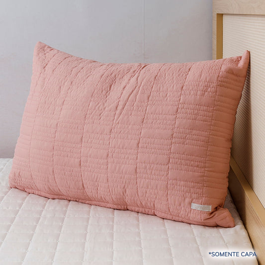 Capa de Almofada Retangulo Rosa Chá 60cm x 40cm