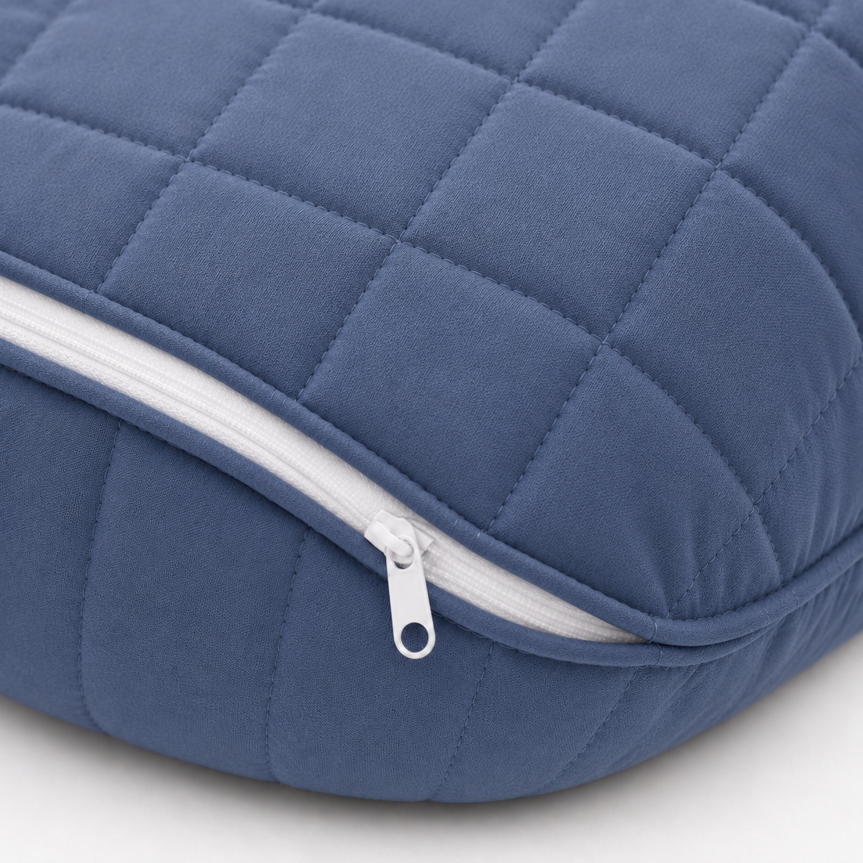 Almofada de Amamentação Quadradinho Azul Jeans