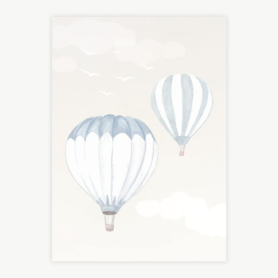 Quadro Infantil Balões Azul