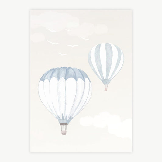 Quadro Infantil Balões Azul