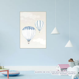 Quadro Infantil Balões Azul