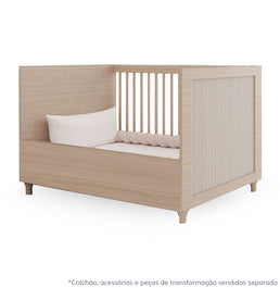 Berço Haus Nature com Palha 3 em 1 - Carvalho