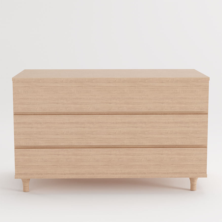 Cômoda de Bebê Baixa Haus Nature Com 3 Gavetas - Carvalho