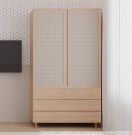 Guarda Roupa 2 em 1 Haus Nature - Carvalho