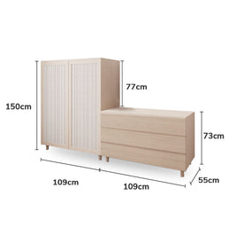 Guarda Roupa 2 em 1 Haus Nature - Carvalho
