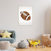 Quadro Infantil Bola de Futebol Americano Aquarela - Vertical