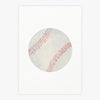 Quadro Infantil Bola de Beisebol Aquarela - Vertical