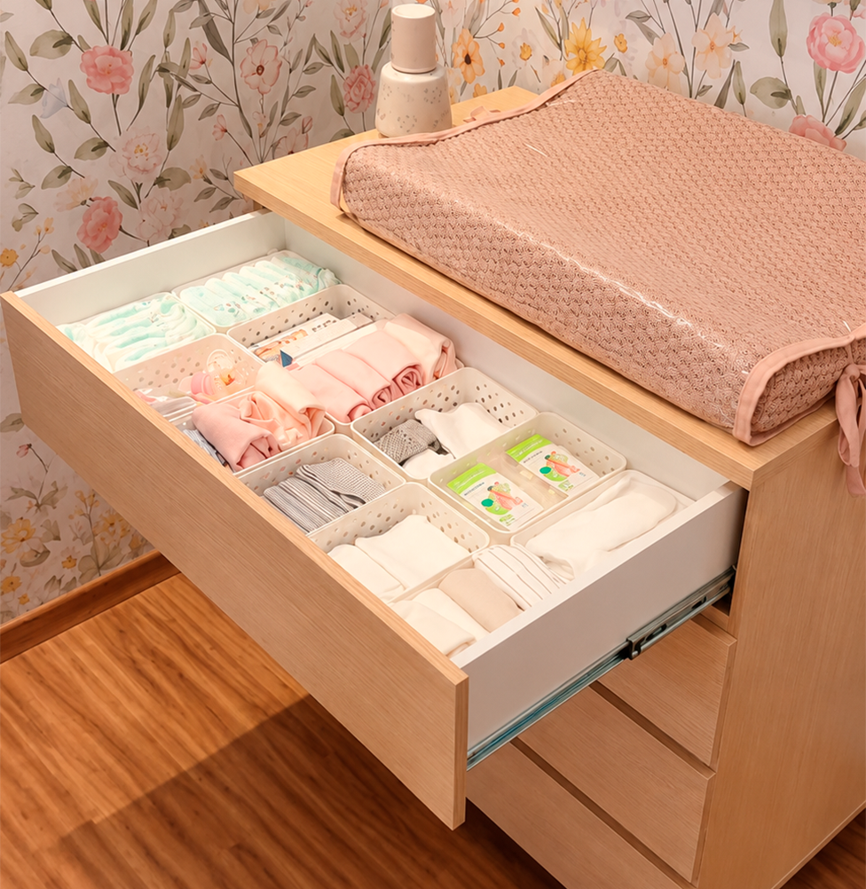 Cômoda de Bebê Haus Nature 4 Gavetas Carvalho 90cm